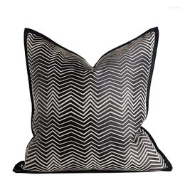 Kussen Home Decor Cover Decoratieve Case Luxe Moderne Eenvoudige Wit Zwart Geometrische Wave Art Coussin Beddengoed Bank