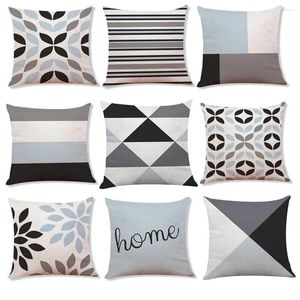 Kussen Home Decor Simple Geometric Thurg Cillowcase Decoratie Linnen Blend Pillowcas 2024 45
