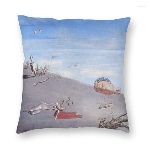 Almohada La miel es más dulce que la sangre Funda decorativa para el hogar Salvador Dali Pintura Arte S Tiro para sofá de doble cara