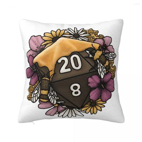 Almohada Honeycomb D20 Tabletop RPG Gaming Dice Throw Decorative S para la cubierta de la sala de estar Luxury