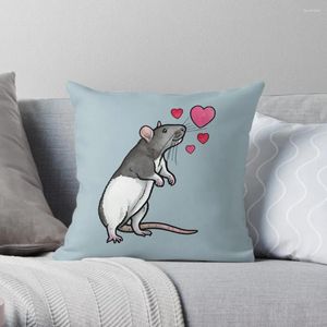 Pillow Hooded Rat Love (Topear) Jetez la couverture de luxe décorative pour le salon Custom