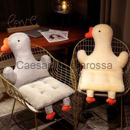 Cojín de asiento con forma de ganso de felpa, cojín suave con relleno de ganso, alfombrilla para el suelo, cojín para silla de oficina en casa, invierno x0626 x0625