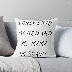 Oreiller «Je n'aime que mon lit et maman, je suis désolé», housse de noël, étui assis