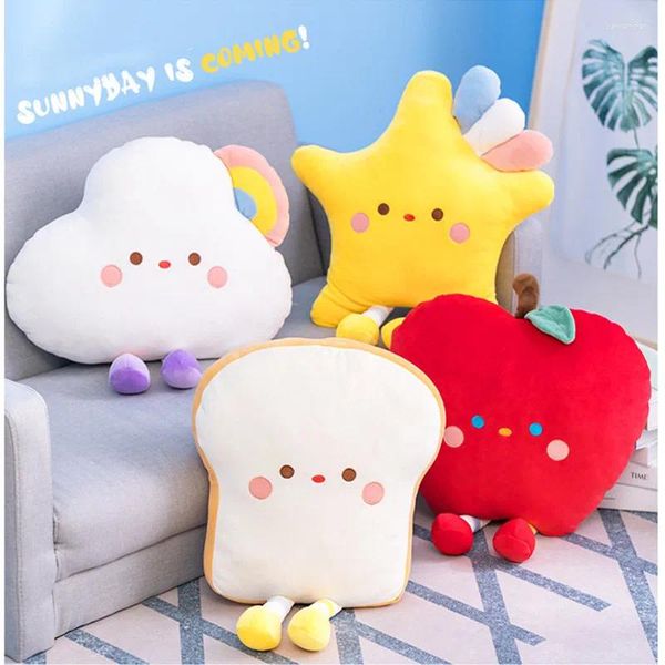 Almohada ins -nube lujosa linda pan almohadas de lanzamiento de estrellas juguetes de peluche para niños para niños regalos de cumpleaños de sofá decoración del hogar