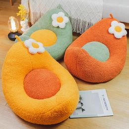 Kussen ins bloem grond een blad ark futon slaapkamer vloer luie zitpier tatami baury raam mat huis textieltuin