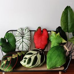 Kussen ins blad groene bladeren gooien decoratieve pluche voor bank bed auto verjaardag cadeau gevulde speelgoed coussin cojin