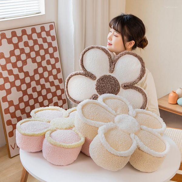 Oreiller Ins en forme de fleur, décoration en forme de boule 3D, bon pour la décoration de canapé, jouets pour filles