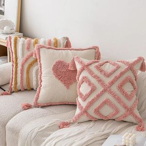 Kussen ins stijl roze tufted sofa gooi naar huis kleine verse liefde afneembaar