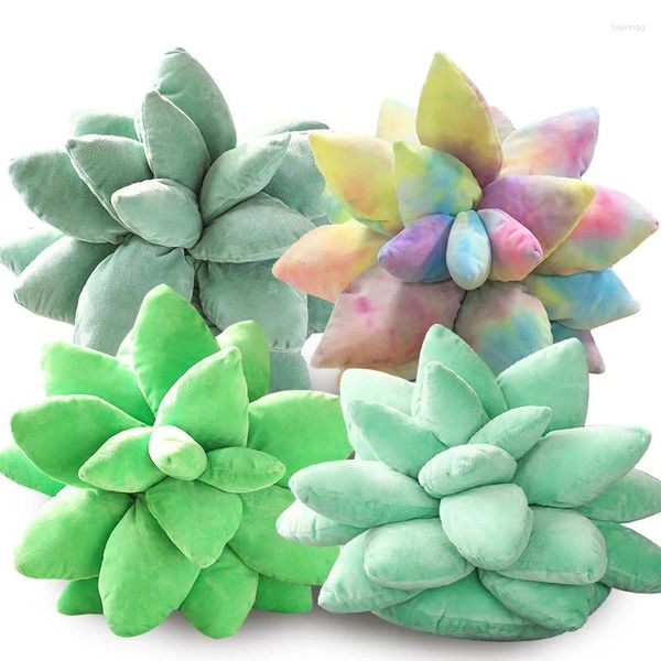 Oreiller inyahome 3d jet de feuille succulente pour canapé canapé salon décor de maison