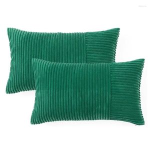 Oreiller Inyahome – ensemble de 2 housses de coussin en velours côtelé rayé, taie d'oreiller décorative pour salon, décoration de maison de noël