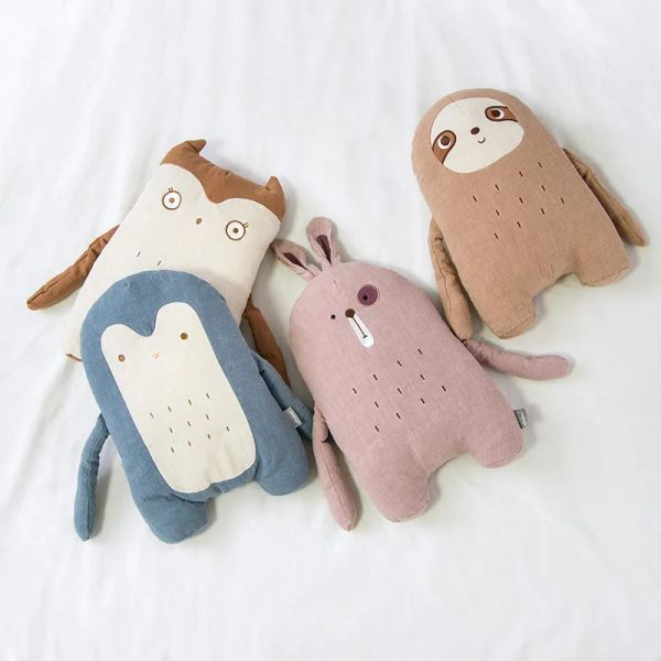 Oreiller de forme irrégulière paresseux enfants coussin lapin lapin coussin ours hold oreiller bébé chambre hibou décoration oreiller de berceau de berceau avec insert