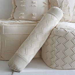 Oreiller de style japonais Couvre en coton de couleur beige sans canapé de lit intérieur