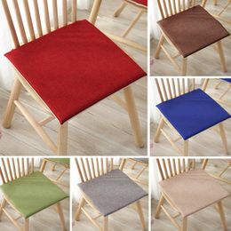 Oreiller de style japonais en coton et lin carré, coussin de chaise antidérapant pour salle à manger, maison, bureau, balcon, intérieur et extérieur, canapé fesse