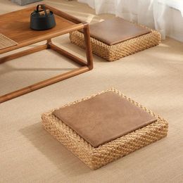 Oreiller style japonais tatami rattan futon à main le long canapé de siège plat jet de planche de la méditation