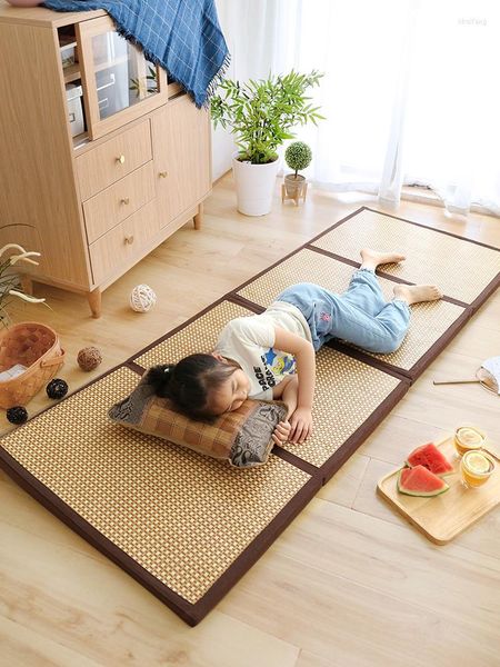 Almohada japonesa Tatami Mat asiento plegable niños piso S grande portátil al aire libre Camping meditación