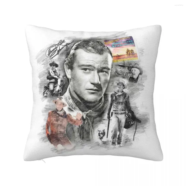 Almohada John Wayne Trote Marble Cover S Decoración del hogar Almohadas para dormir Caso decorativo