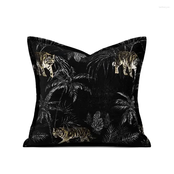 Oreiller Jungle Leopard Tiger Girafe oreillers Luxury Velvet Cut Case décorative Couverture pour le salon du canapé Décoration de la maison