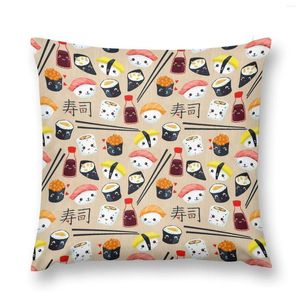 Oreiller Kawaii Sushi Throw S Home Decor Housse brodée