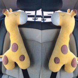 Almohada para niños asiento de viaje de viaje almohada soporte para almohadilla de cojín cubiertas de correa de seguridad para niños silla de empuje para dormir almohada protectora