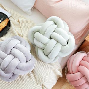 Cuscino Knot Ball Decorativo Pavimento da tiro con morbido peluche annodato Square Room Decor