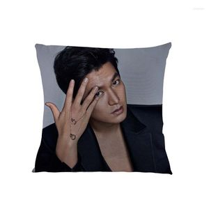 Kussen Korea Celebrity Series Sofa kussens knappe lee min ho 45x45cm katoenen linnen kussensscham decoratief zonder te vullen