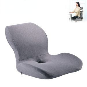 Kussen L-vormige stoel uit één stuk Kantoor Autostoel Ondersteuning Ruggengraat Lumbale Siamese rug Memory Foam Comfortabele taille