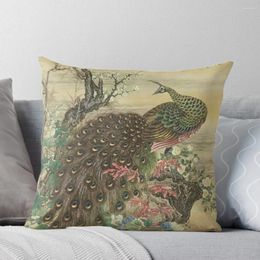 Oreiller dame paon Chinoiserie, coussin de couchage personnalisé, étui de noël