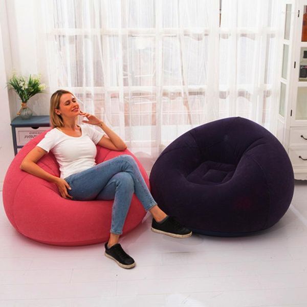 Oreiller paresseux gonflable canapé chaises épaissi PVC chaise longue siège Tatami pouf canapés pour salon meubles de loisirs