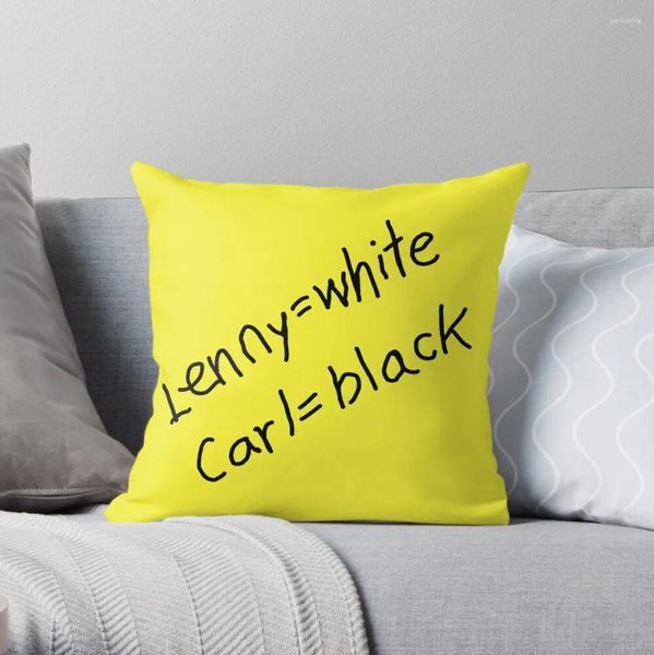 Oreiller Lenny White Carl Black Throw Case canapé