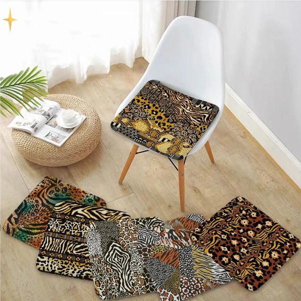 Oreiller léopard zébra imprime moderne chaise de style minimaliste