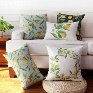Couvercle de lin coton coton couvercle décoratif plantes arbres frais imprimer la maison de chaise de canapé de jardin