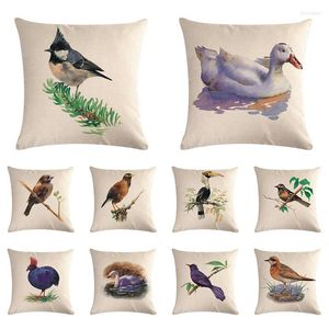 Funda de almohada con estampado de pájaros, Robin Tit, Finch, colibrí, jilguero, gorrión, TX36