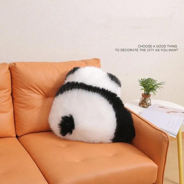 Almohada encantadora linda súper animal suave suave panda sofá sala de estar decoración del hogar