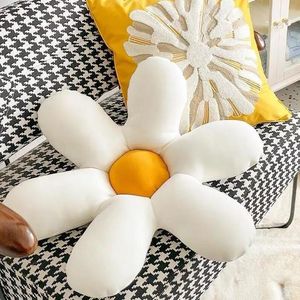 Oreiller belle marguerite pétale jeter coussin pouf chambre canapé tatami sol en peluche décoration de la maison