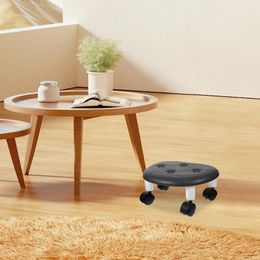 Almohada Taburete Bajo Ruedas Baño Silla con Ruedas Taburetes Pequeños Oficina Pie Portátil Plástico