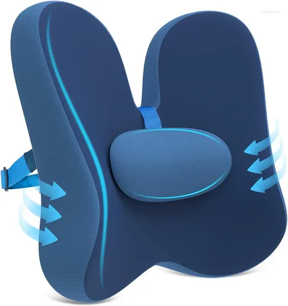 Soporte lumbar de almohada para silla de oficina para el automóvil trasero de los juegos de la computadora reclinable espuma de memoria