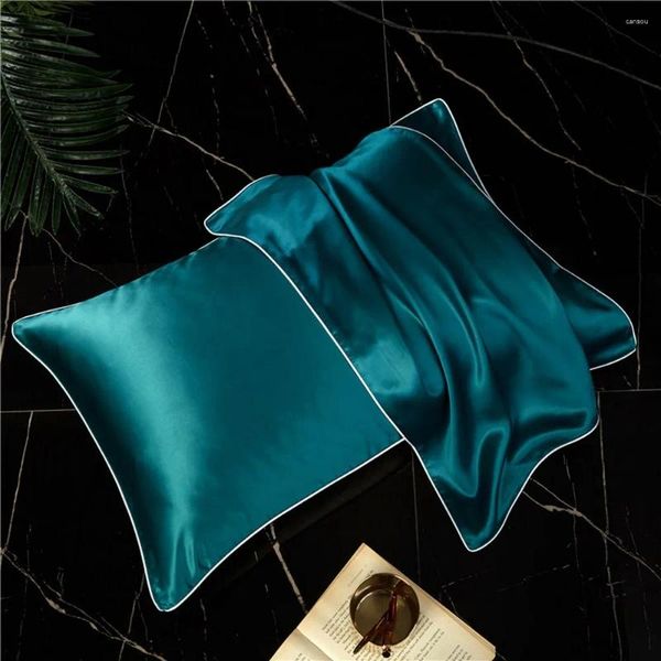 Oreiller luxueux taie d'oreiller en soie de mûrier 48x74 cm, taie d'oreiller de qualité supérieure, couvre-lit simple