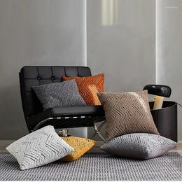 Almohada de lujo chenille wave rayas cubre 30x50/45x45/50x50 cm Geometría de espesor almohadas de almohadillas de sofá decoración nórdica