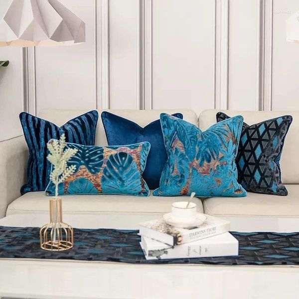 Funda de almohada de lujo decorativa de gama alta para sofá decoración de sala de estar funda de almohada funda de terciopelo de alta calidad