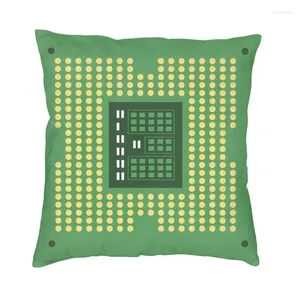 Oreiller Luxury CPU Processeur Circuit Circuit Couvercle Couvercle Polyester Computer Chip Throw Case Home Decorative