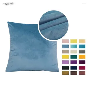 Pillow Mact Velvet Throw Cover Soft Soft Solid Decorative Square Case pour canapé-chambre Car Home 55x55 / 60X60CM