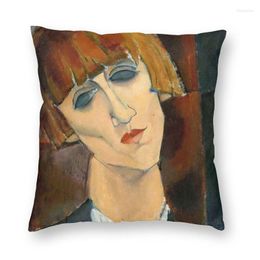 Housse de coussin Madame Kisling, taie d'oreiller décorative pour la maison, peinture Amedeo Modigliani, 40x40cm, pour salon