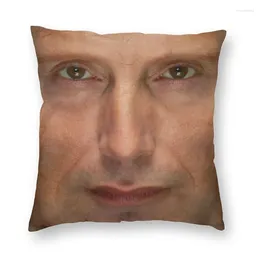 Almohada Mads Mikkelsen Hannibal cara cubierta dos lados impresión TV Show Floor funda para coche funda de almohada personalizada decoración del hogar