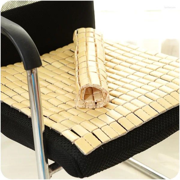 Oreiller Mahjong Cool Mat chaise d'été bambou