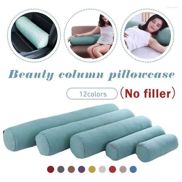 Memoria de almohada algodón cilíndrico cervical rollo cabeza de almohada de almohada para dormir