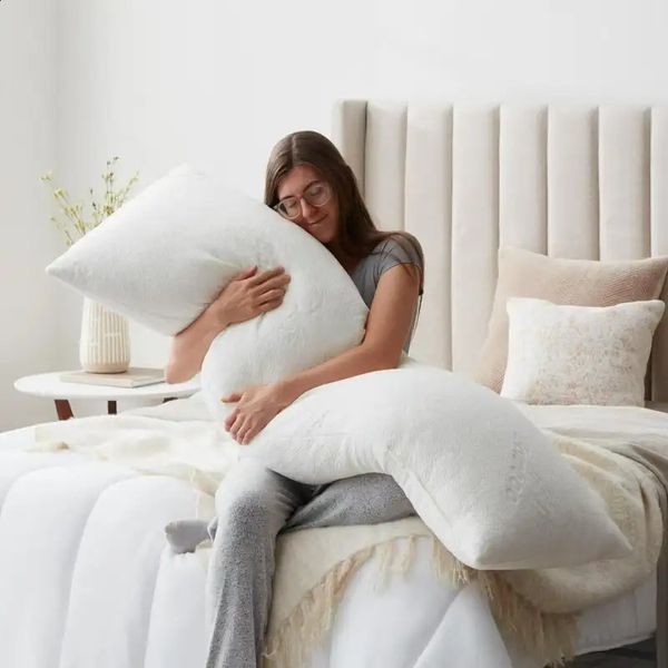 Almohada Memoria Espuma Almohada para el cuerpo Grande Ultra Felpa Blanco Almohada fresca Bbl almohada después de la cirugía Almohada para el cuerpo Funda de almohada Maternidad 231214