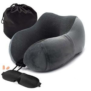 Oreiller mousse à mémoire de forme voiture avion cou oreillers appui-tête coussin de Massage voyage vacances vacances siège repos Pad 220901