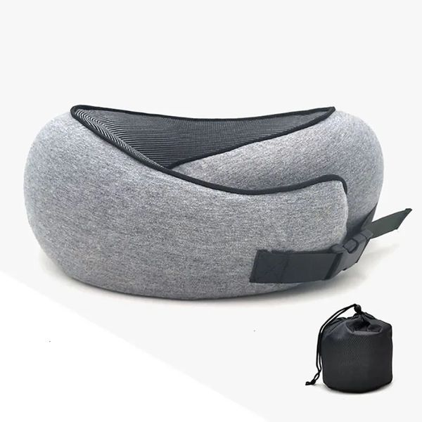 Almohada Memoria Espuma Almohada para el cuello Vértebra cervical Viaje Portátil Mediodía Descanso Avión U Tipo de almohada Dormir Almohada para acampar Bolsa de transporte 231124