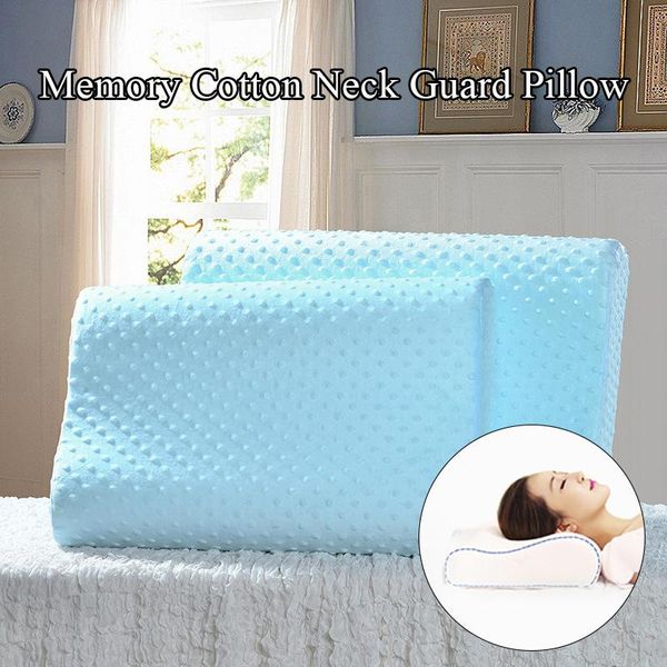 Almohada memoria espuma ortopédica cómoda almohadas suaves masajeador para cuidado de la salud cervical guardia para el cuello adulto sueño