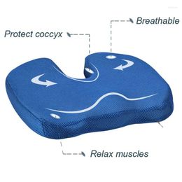 Siège en mousse à mémoire d'oreiller pour chaise de bureau Massage en fauteuil roulant U coccyx voyage confort ergonomique orthopédique rembourrage